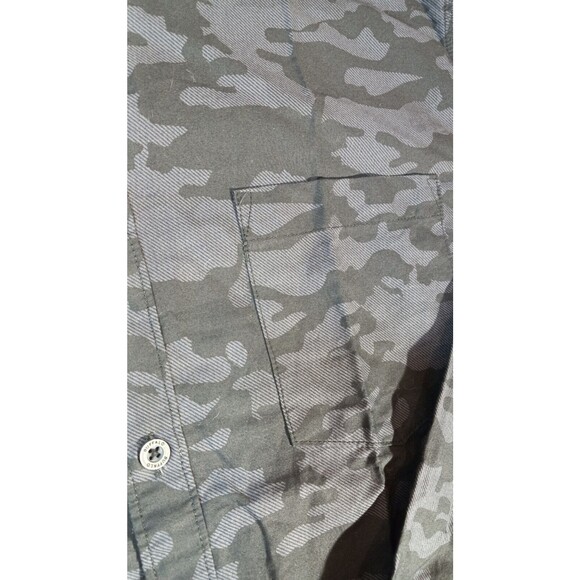 Buffalo Mens Grey Camouflage Slim Fit Long Sleeve Button Down Shirt‎ Size M - Picture 2 of 8